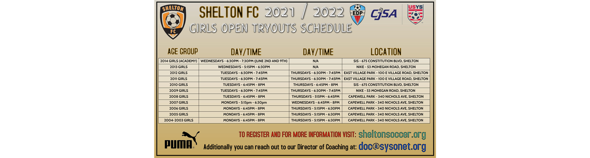 Shelton Youth Soccer Organization Home Shelton Day 2022